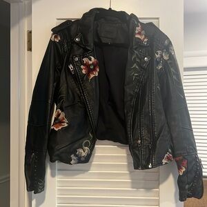 BlankNYC embroidered black motorcycle jacket